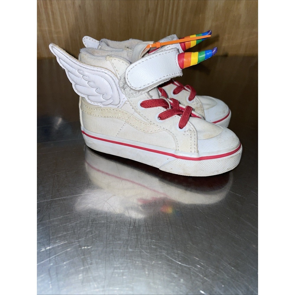 Vans Unicorn Wings High Tops With Glitter Kids Size 6 Lil Kids